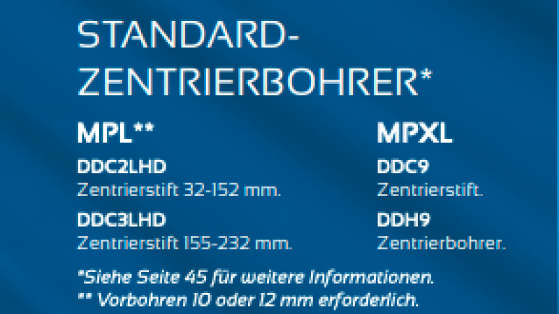 Standard-zentrierbohrer